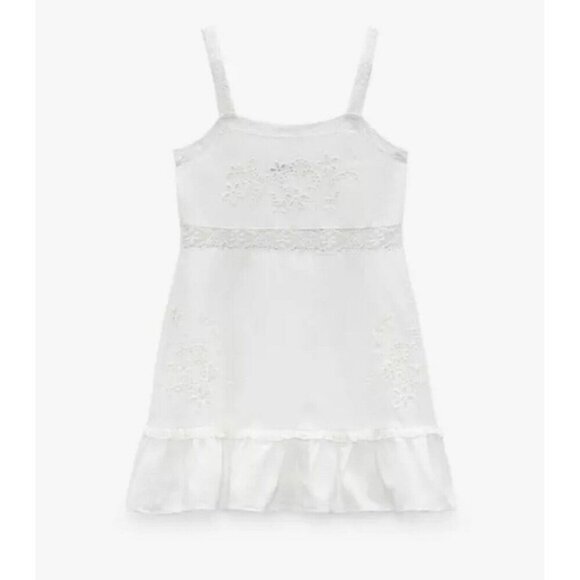 NWT ZARA Women Size M Medium Embroidered Dress 0881/130 White New - Picture 4 of 14